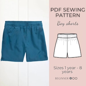 Boy Short Sewing Pattern: Easy Kids Shorts (PDF Pattern)