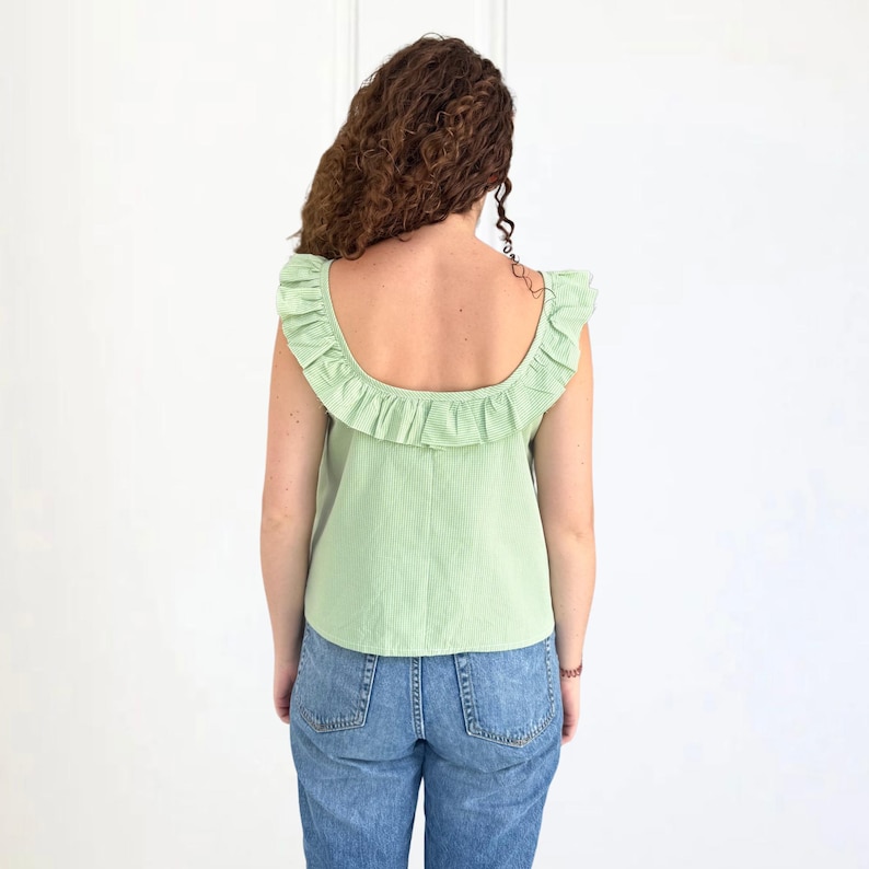 Women Top Pattern | Pdf Sewing Pattern | Puffed Sleeve Peplum Tie Top ...
