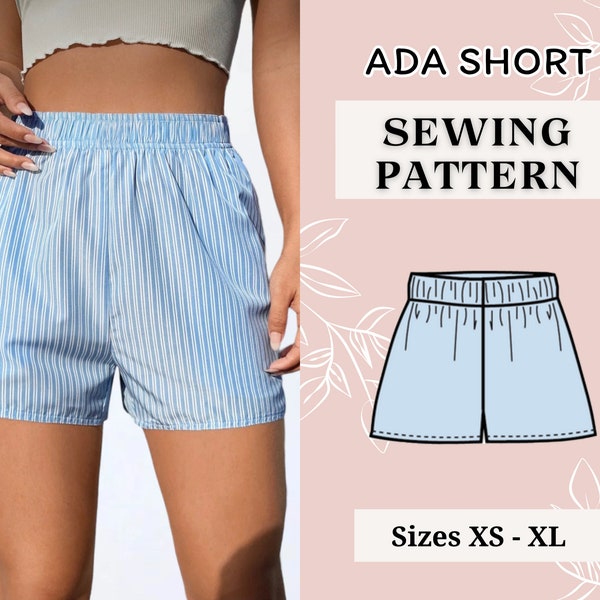 Pdf Schnittmuster | PDF Schnittmuster | Shorts Muster | Schnittmuster | Hosenschnittmuster | Damen Schnitt