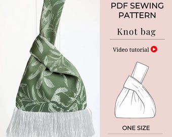 Japanese Knot Bag Sewing Pattern / PDF Bag Pattern / Easy Sewing Project