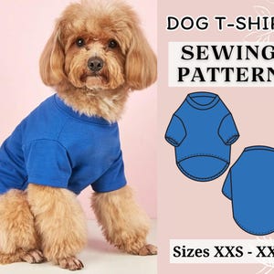 Dog Tshirt sewing pattern | Pdf sewing pattern | Dog pattern | Dog Sewing Pattern | Pattern for pet | Shirt sewing pattern