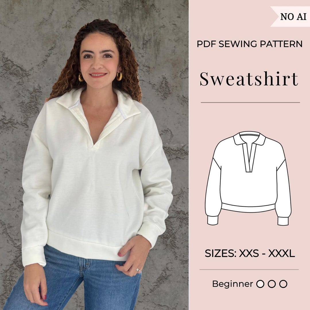 Sweatshirt Sewing Pattern | Women Pattern | Pullover Pattern | PDF ...