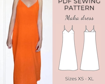 Dress sewing pattern | Summer dress | PDF Flared Dress Sewing pattern | Princess Dress Sewing Pattern | summer dress pattern