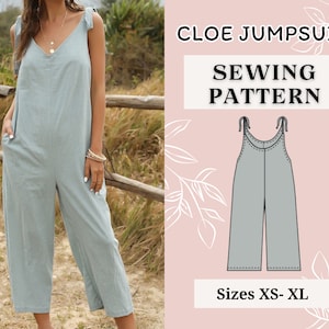 Jumpsuit pattern | Overalls pattern | Women Sewing pattern | Dungaree Pant Loose Trouser | Jumpsuit Pdf pattern |