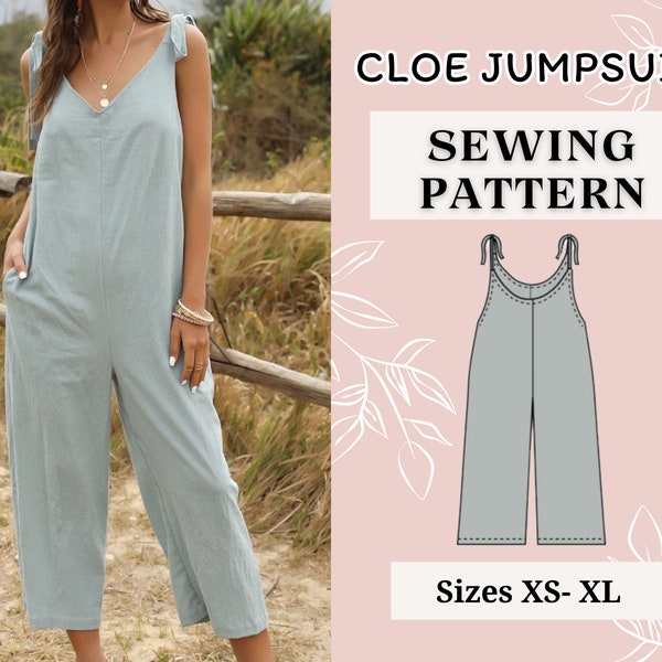 Jumpsuit pattern | Overalls pattern | Women Sewing pattern | Dungaree Pant Loose Trouser | Jumpsuit Pdf pattern |