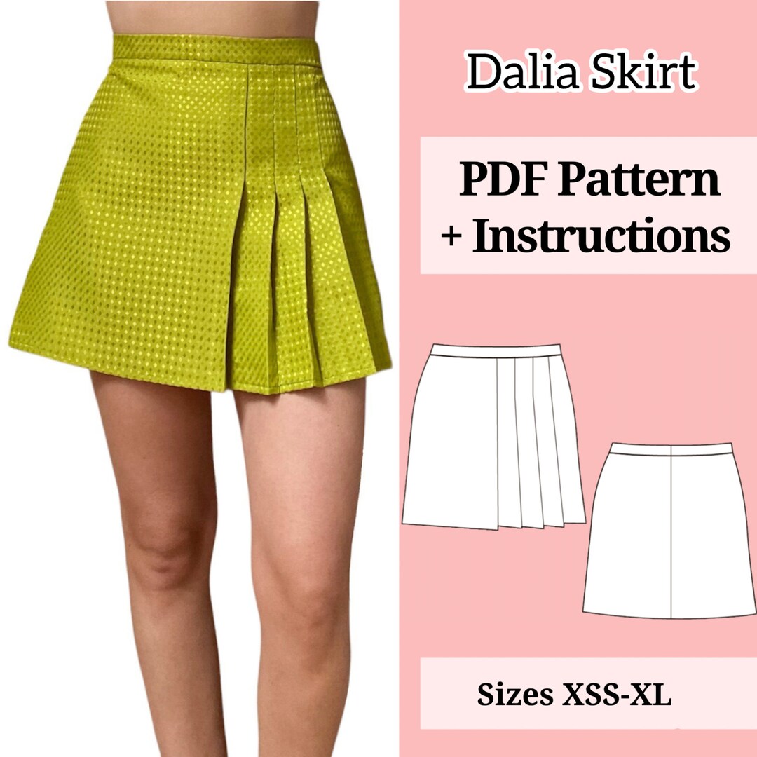 Skirt PDF Pattern Size XXSXL Skirt Pattern Sewing Pattern Pdf Sewing