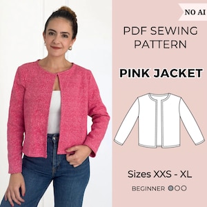 Women sewing pattern | Pdf sewing pattern | Jacket sewing pattern | Fall sewing pattern | Top sewing pattern | Shirt sewing pattern