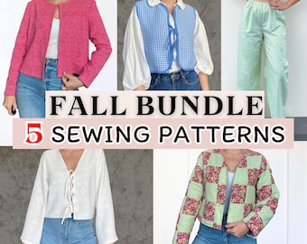 Pdf sewing pattern | Women top pattern | Fall patterns | Tie top pattern | Top sewing pattern | Jacket sewing pattern