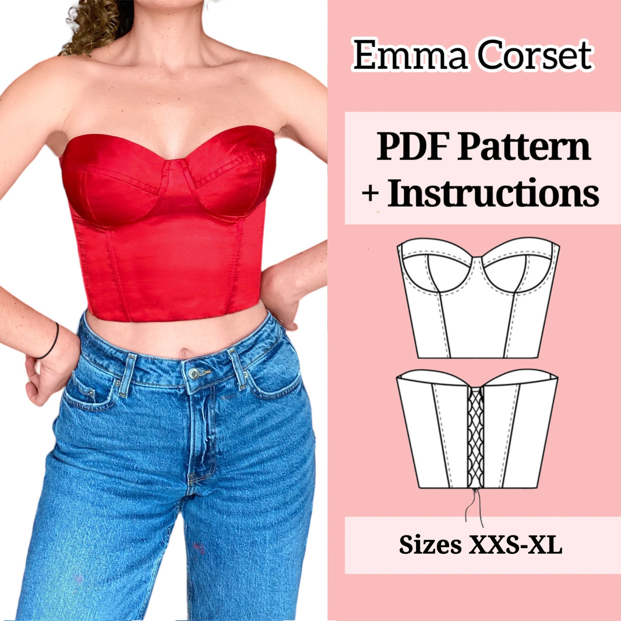 Corset Sewing Pattern / Bustier Pattern / Sewing Pattern