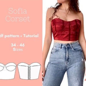 Womens corset sewing pattern