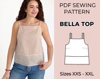 Women top pattern | Pdf sewing pattern | Puffed Sleeve Peplum tie Top pattern | Tie top pattern | Top sewing pattern | Shirt sewing pattern