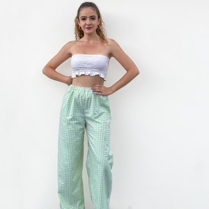 Pants sewing pattern Hight waist pants PDF sewing patterns Instant dowland A4 Sizes XXS XL Wide leg image 4