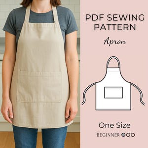 Modello di cucito per grembiule / Modello di cucito PDF / Modello di cucito per donna / Modello di grembiule / Modello di cucito facile