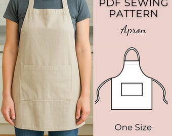 Apron sewing pattern | PDF Sewing Pattern | Women sewing pattern | Apron pattern | Easy sewing pattern
