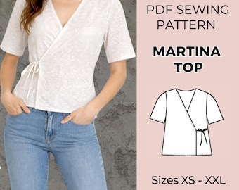 Women top pattern | Pdf sewing pattern | Top sewing pattern | Shirt sewing pattern