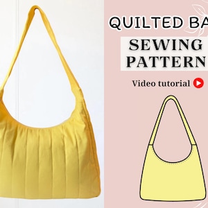 Gestepptes Taschenmuster | Tasche Schnittmuster | Boxy Quilt Beutel PDF Schnittmuster | Pdf Schnittmuster | Boxy Beutel Muster