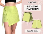 Skirt Sewing Pattern | Knot Skort pattern | Skirt Pattern | Shorts Sewing pattern | pdf sewing pattern | Mini Skirt | Skort pattern