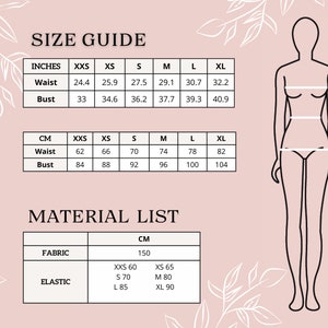 Pants sewing pattern Hight waist pants PDF sewing patterns Instant dowland A4 Sizes XXS XL Wide leg image 2