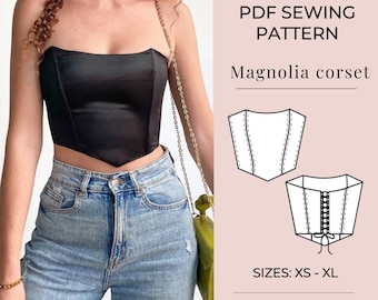Korsett-Schnittmuster | Bustier-Schnittmuster | PDF-Schnittmuster | Damen-Schnittmuster | Nähschnittmuster | Digitales Schnittmuster