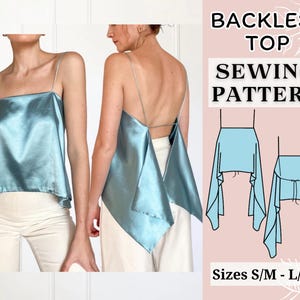 Women top pattern | Pdf sewing pattern | Crop Top pattern | Tie top pattern | Top sewing pattern | Shirt sewing pattern