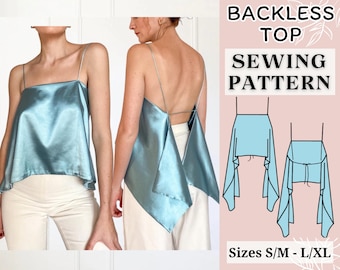 Women top pattern | Pdf sewing pattern | Crop Top pattern | Tie top pattern | Top sewing pattern | Shirt sewing pattern