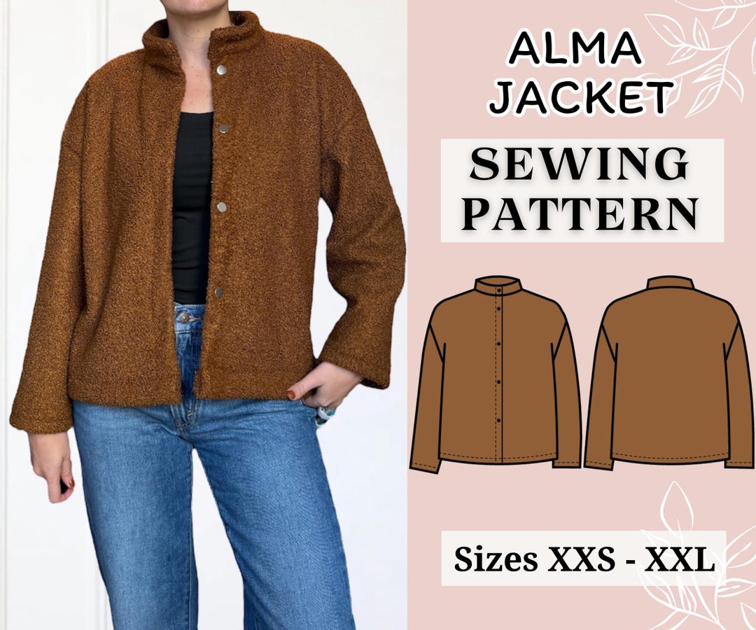 Jacket Pattern | Pdf Sewing Pattern | Coat Sewing Pattern | Reversible ...