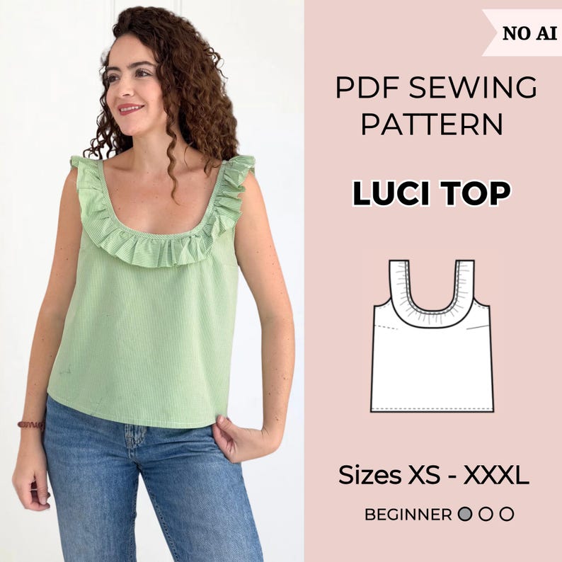 Women Top Pattern | Pdf Sewing Pattern | Puffed Sleeve Peplum Tie Top ...