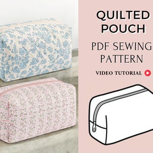 Boxy Quilt Beutel PDF Schnittmuster | Pdf Schnittmuster | Gesteppte Tasche | Täschchen Schnittmuster | Boxy Beutel Muster | Taschen Schnittmuster