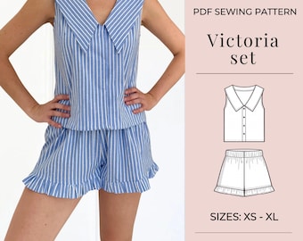 Women top pattern | Pdf sewing pattern | top sewing pattern | Shorts sewing pattern