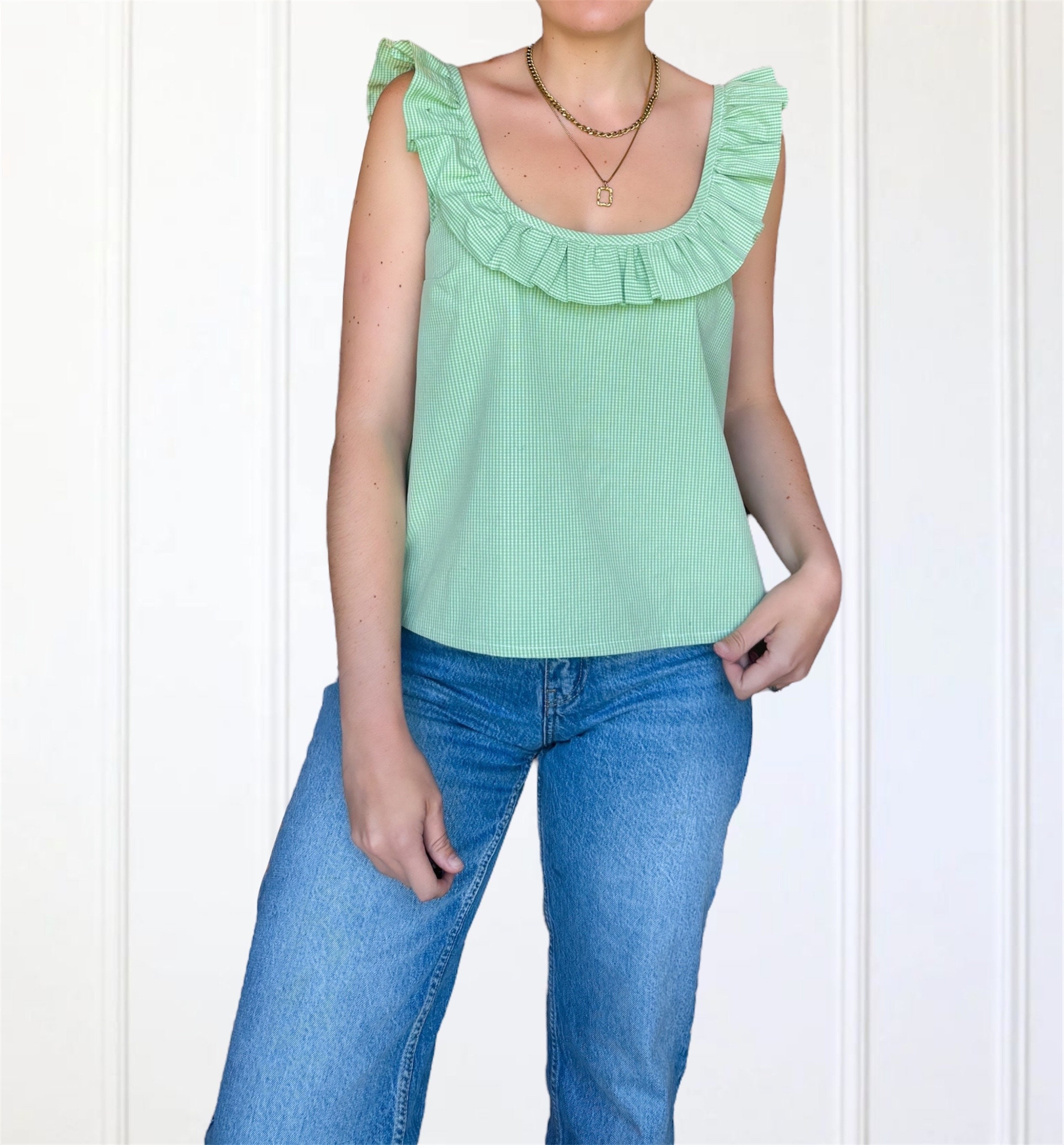 Women Top Pattern | Pdf Sewing Pattern | Puffed Sleeve Peplum Tie Top ...