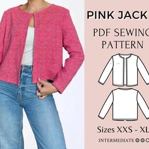 Women sewing pattern | Pdf sewing pattern | Jacket sewing pattern | Fall sewing pattern | Top sewing pattern | Shirt sewing pattern