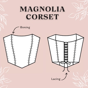Corset Sewing Pattern PDF With Video Tutorial : XS-XL Sizes, Bustier ...