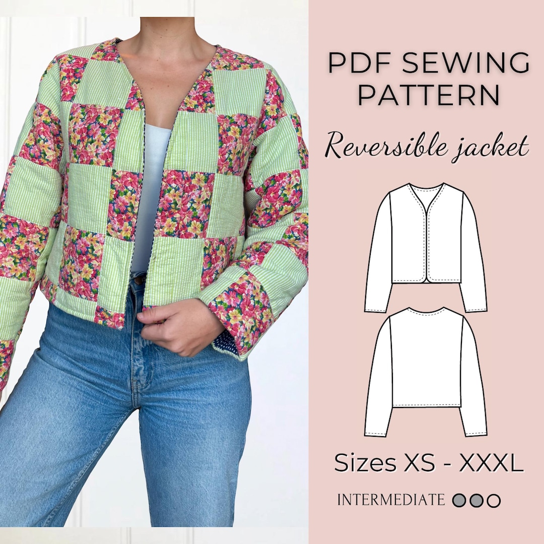 Jacket Pattern | Pdf Sewing Pattern | Coat Sewing Pattern | Reversible ...