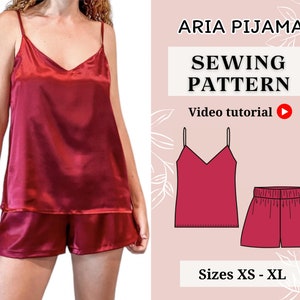 PDF sewing Pattern // Pj Sewing Pattern // Pajama pattern sewing // Instant Dowland  || Sewing patterns || Loungewear pattern