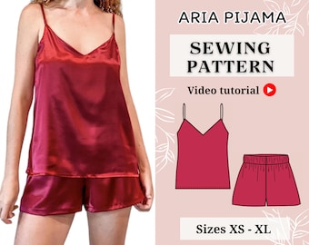 PDF sewing Pattern // Pj Sewing Pattern // Pajama pattern sewing // Instant Dowland  || Sewing patterns || Loungewear pattern