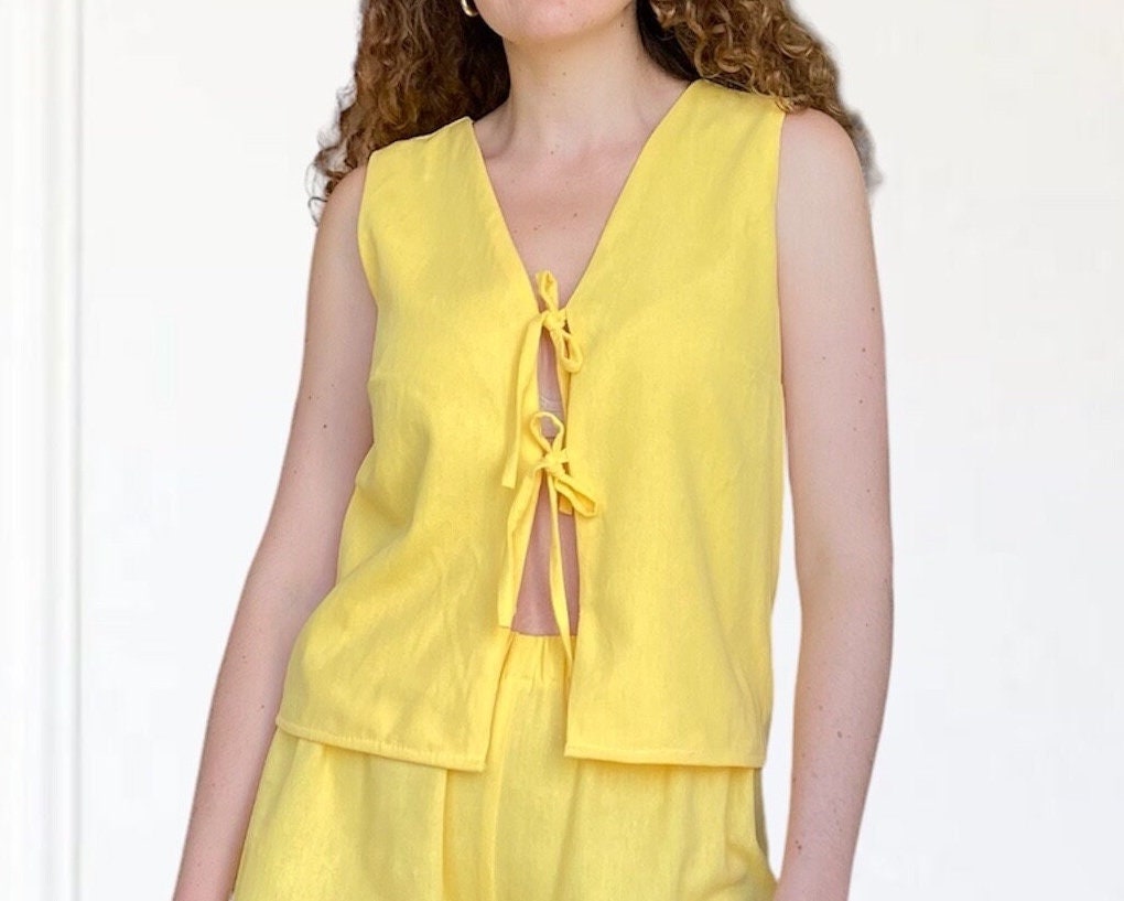 Women Top Pattern | Pdf Sewing Pattern | Puffed Sleeve Peplum Tie Top ...