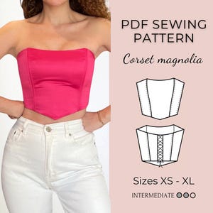 Corset pattern | Bustier sewing pattern | Pdf sewing pattern | Women sewing pattern