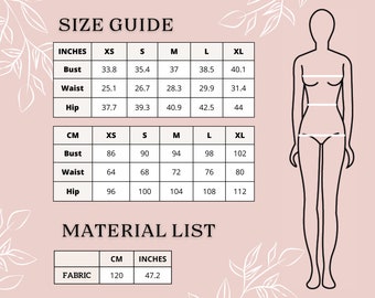 Naaipatroon jurk | Pdf-naaipatroon | Patroon kort zomerjurkje | Casual jurk | Direct downloaden | Patroon mini-jurk