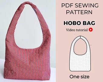 Hobo bag sewing patern | Pdf sewing pattern | Quilted bag