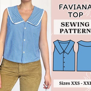 Women top pattern | Pdf sewing pattern | Blouse sewing pattern | Tie top pattern | Top sewing pattern | Shirt sewing pattern