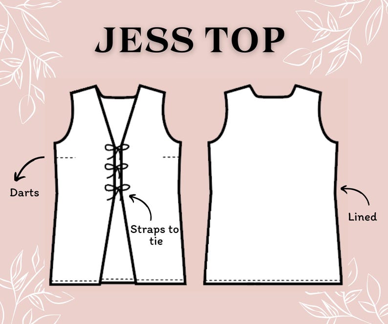 Women Top Pattern | Pdf Sewing Pattern | Tie Top Pattern | Top Sewing ...