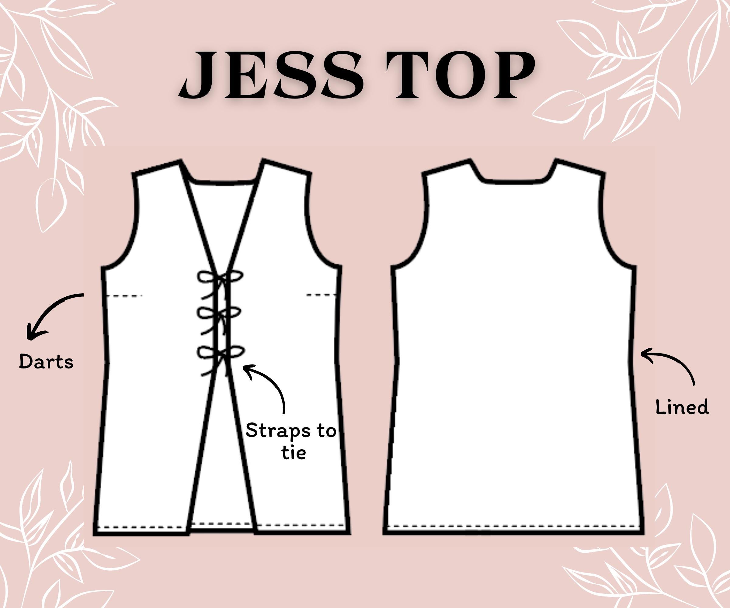 Structured Top Pattern Women Top Pattern | Pdf Sewing Pattern | Tie Top Pattern | Top Sewing ...