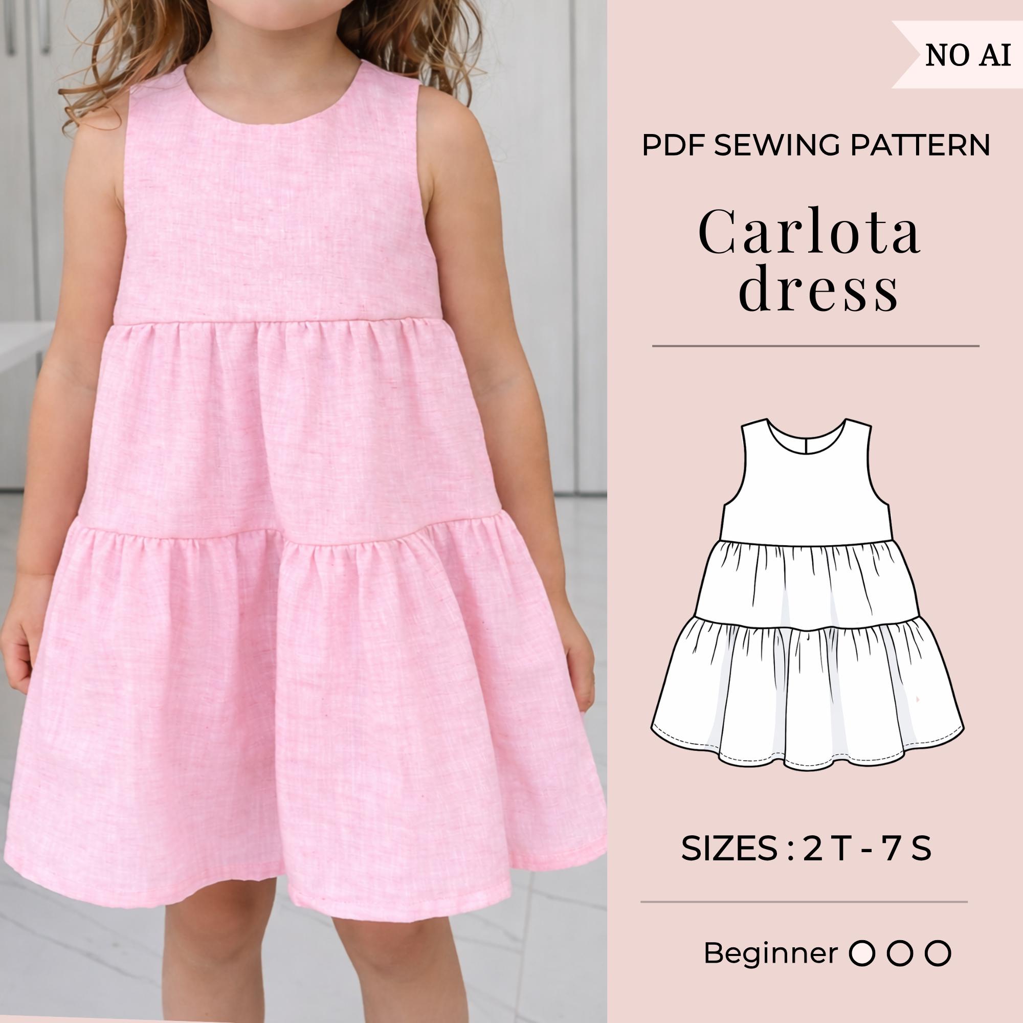 20 Kids' Dress Patterns for Sewing Moms Who Don't Have All Afternoon 8 Girls dress sewing pattern Pdf sewing pattern Girl Summer dress…