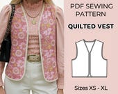 Vest Sewing Pattern | Pdf sewing pattern | Tie top pattern | Top sewing pattern | women sewing pattern | Quilted vest | cropped vest pattern