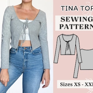 Women top pattern | Pdf sewing pattern | Puffed Sleeve Peplum tie Top pattern | Tie top pattern | Top sewing pattern | Shirt sewing pattern