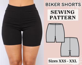 Cartamodello PDF / Cartamodello per pantaloncini da ciclista / Cartamodello per pantaloncini / Cartamodello per top / Cartamodello PDF per pantaloncini da allenamento