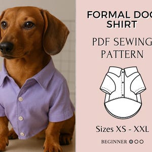 Dog shirt sewing pattern | Pdf sewing pattern | Dog pattern | Dog Sewing Pattern | Pattern for pet | Shirt sewing pattern