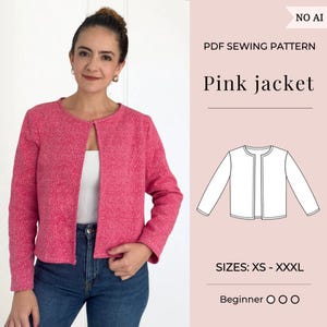 Women sewing pattern | Pdf sewing pattern | Jacket sewing pattern | Fall sewing pattern | Top sewing pattern | Shirt sewing pattern