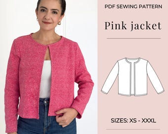 Patrón de costura para mujer / Patrón de costura en PDF / Patrón de costura de chaqueta / Patrón de costura de otoño / Patrón de costura de top / Patrón de costura de camisa