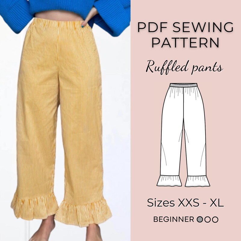 Womens Ruffle Pants - Etsy